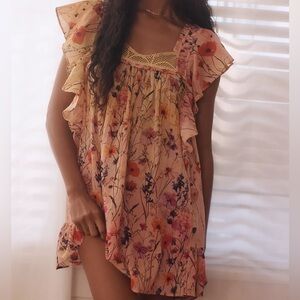 NWT By Anthropologie Flutter Sleeve Mini Dress